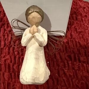 Willow Tree Angel of Prayer Figurine - Cream and Brown Never used No Box NWOT
